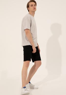 Erkek Siyah Örme Şort - 50248600025