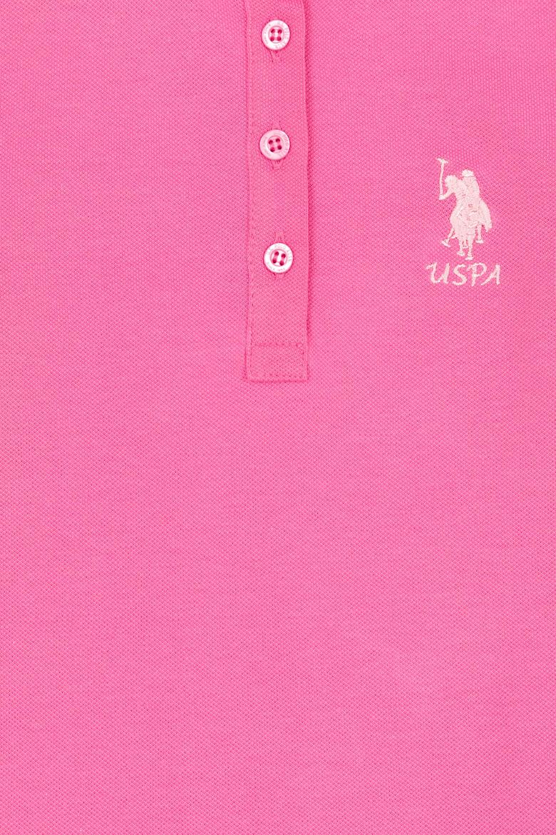 Kız Çocuk Pembe Basic Polo Yaka Tişört - 50246800019