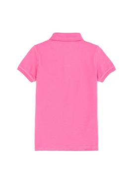 Kız Çocuk Pembe Basic Polo Yaka Tişört - 50246800019