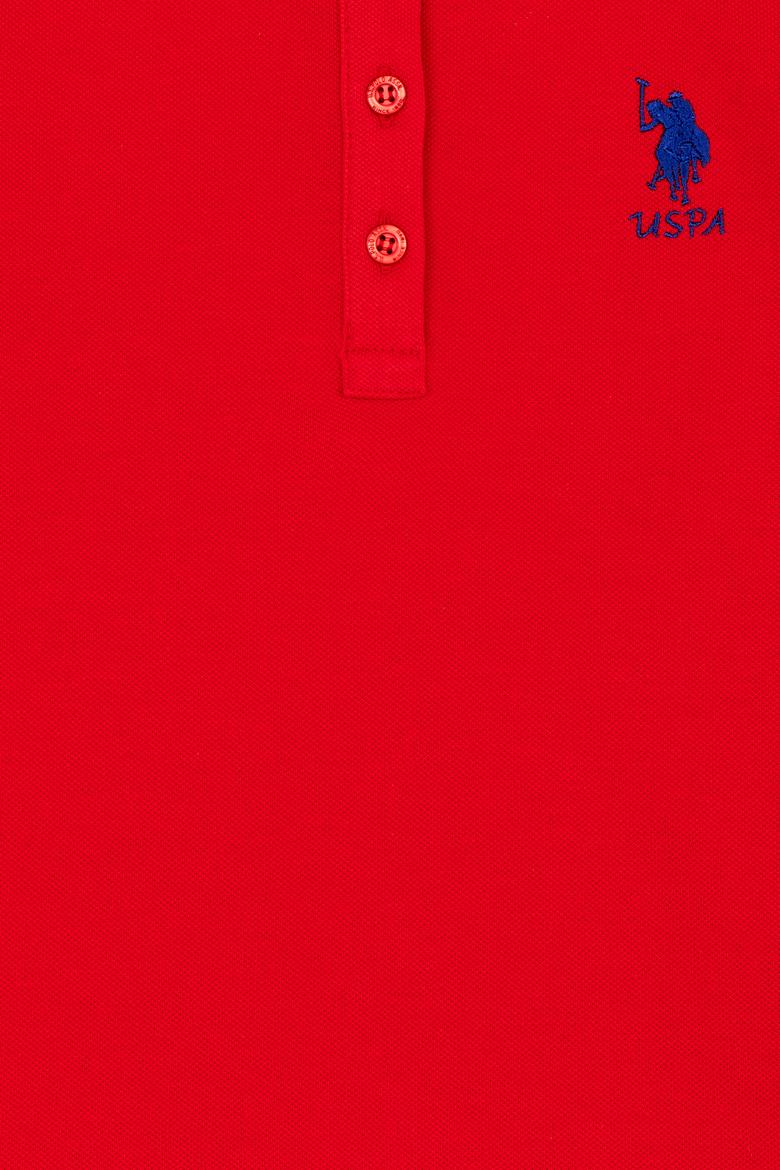 Kız Çocuk Kırmızı Basic Polo Yaka Tişört - 50246800173