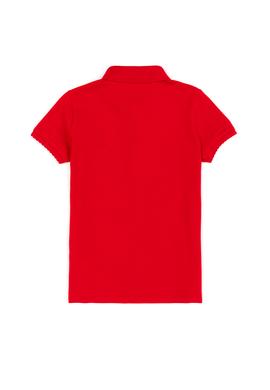 Kız Çocuk Kırmızı Basic Polo Yaka Tişört - 50246800173