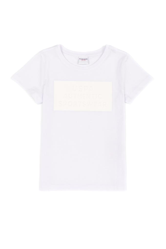 Çocuk Beyaz Bisiklet Yaka Tişört
