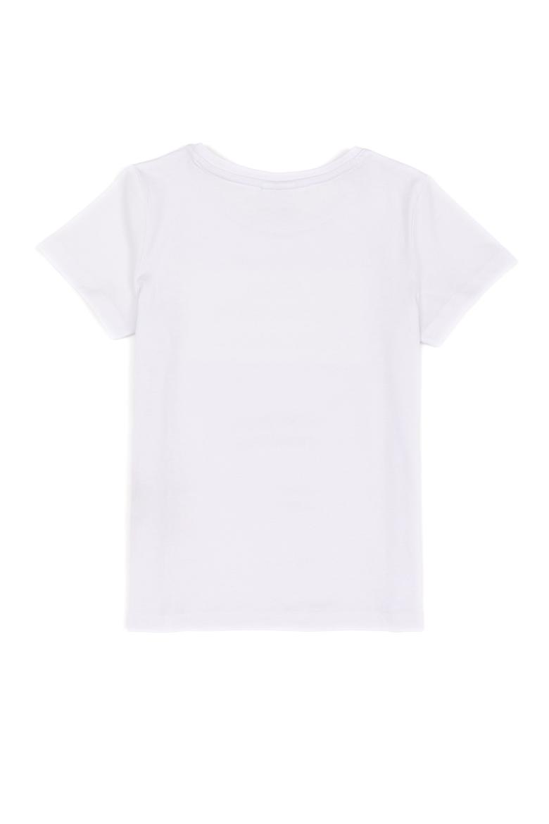 Çocuk Beyaz Bisiklet Yaka Tişört - 50249655001