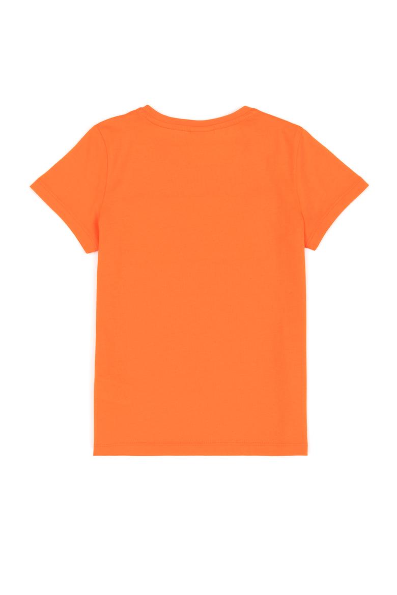 Çocuk Turuncu Bisiklet Yaka Tişört - 50249655030