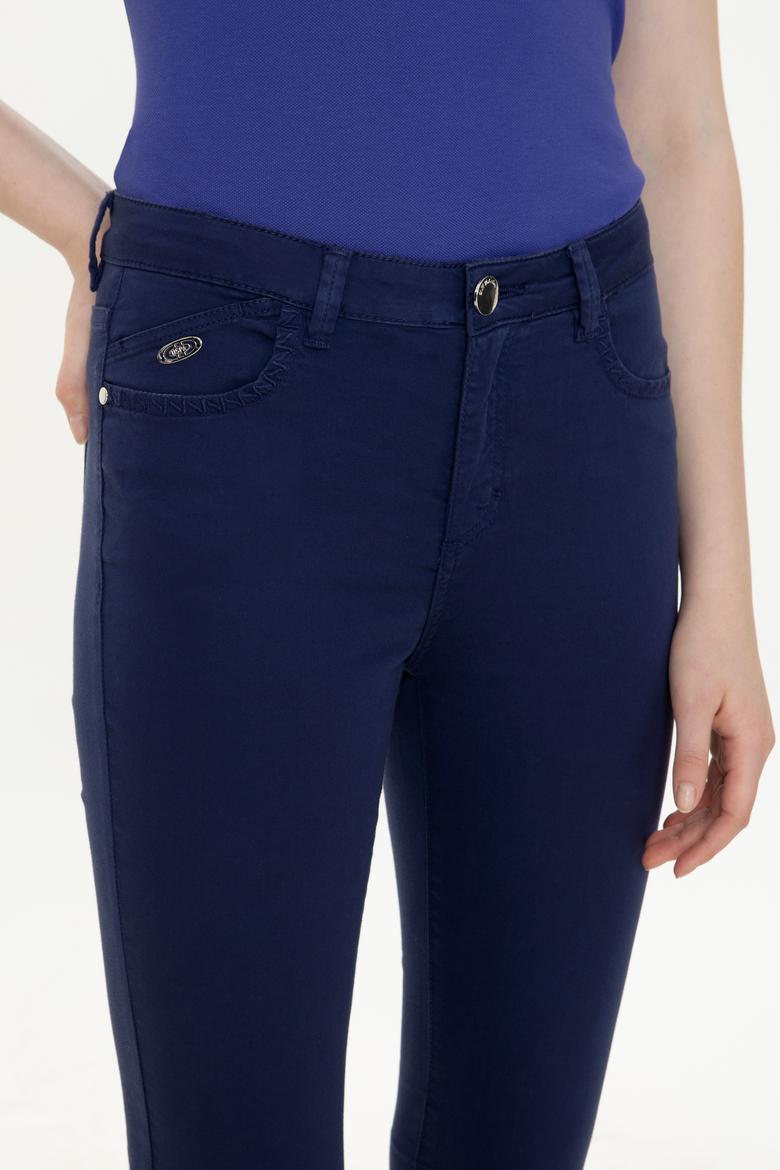 Kadın Lacivert Toothpick Fit Pantolon - 50249844025
