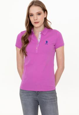 Kadın Menekşe Basic Polo Yaka Tişört - 50246287055