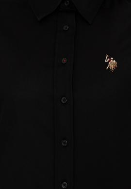 Kadın Siyah Uzun Kollu Basic Gömlek - 50246454058