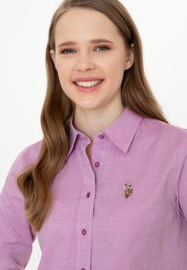 Kadın Menekşe Uzun Kollu Basic Gömlek - 50246454170