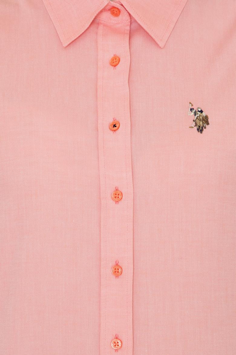 Kadın Somon Uzun Kollu Basic Gömlek - 50246454132