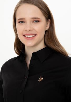 Kadın Siyah Uzun Kollu Basic Gömlek - 50246454058