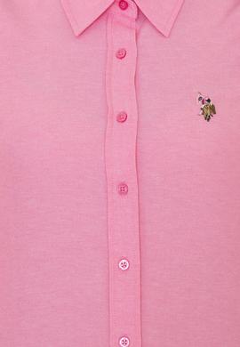 Kadın Pembe Uzun Kollu Basic Gömlek - 50246414043