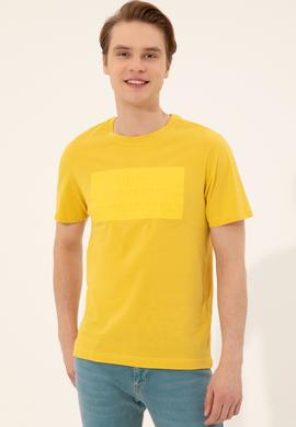 Erkek Safran Bisiklet Yaka Tişört - 50248581027