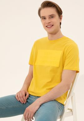 Erkek Safran Bisiklet Yaka Tişört - 50248581027