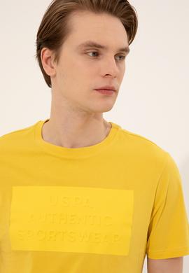 Erkek Safran Bisiklet Yaka Tişört - 50248581027