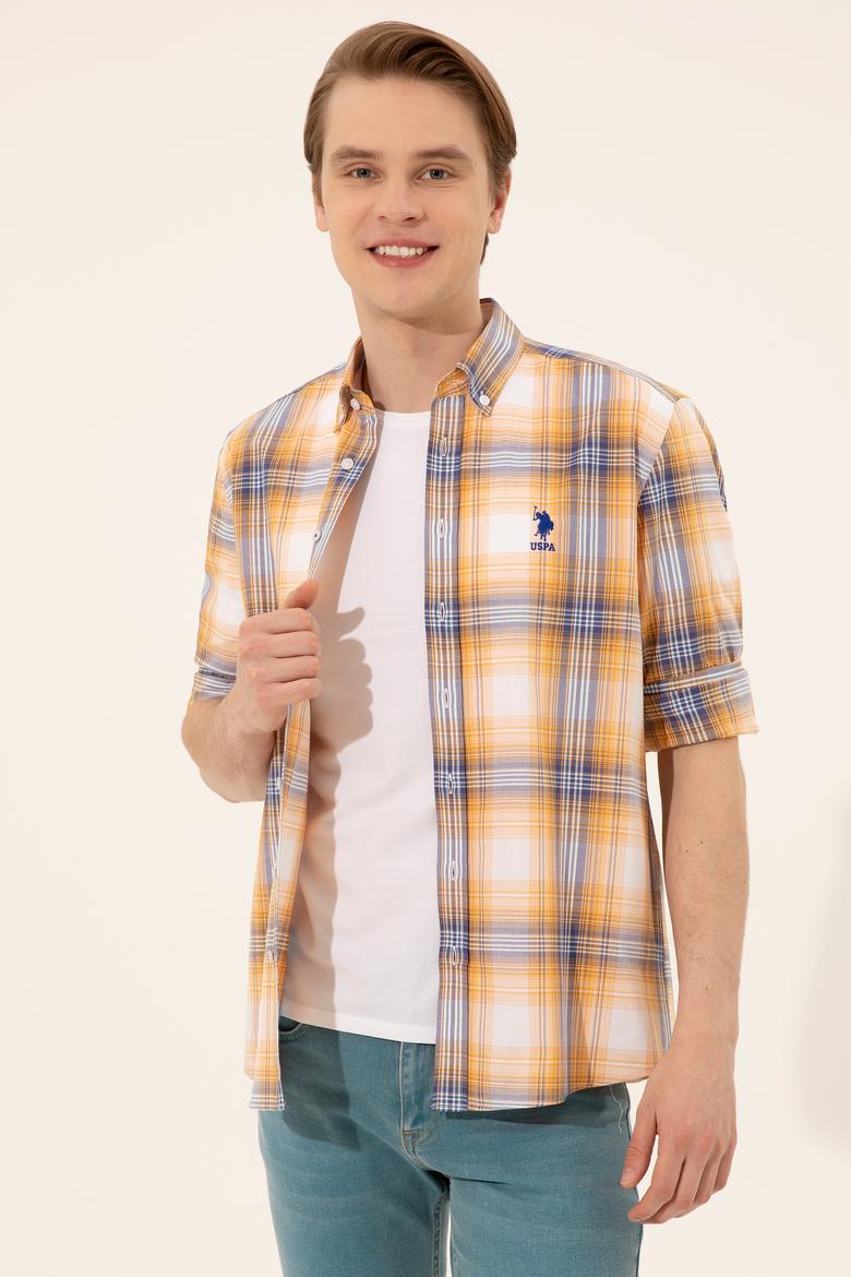 Erkek Turuncu Uzun Kollu Gömlek - 50249654007