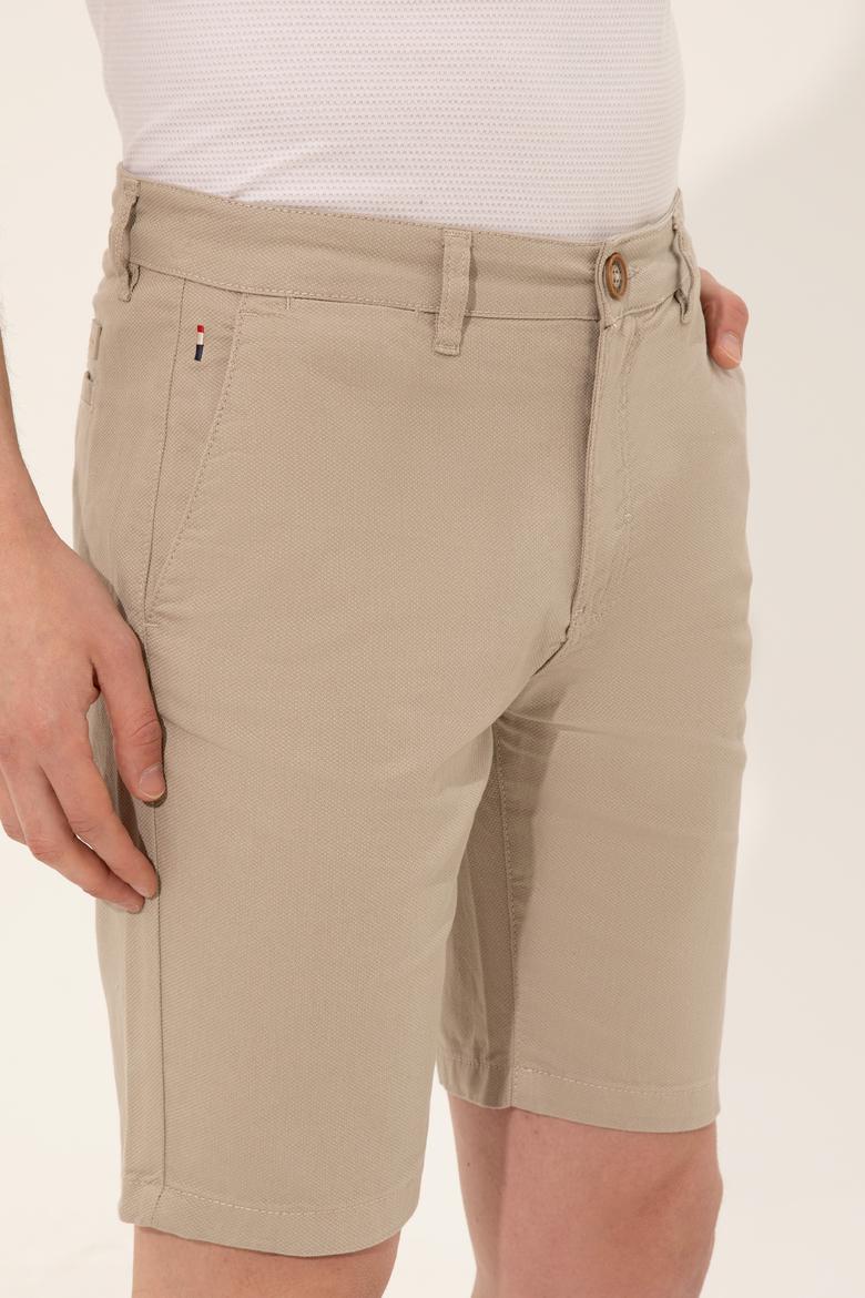 Erkek Haki Dokuma Şort - 50246140024