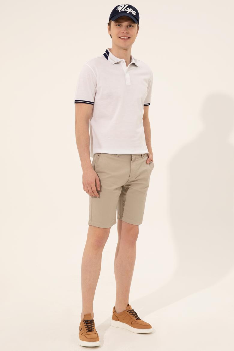 Erkek Haki Dokuma Şort - 50246140024