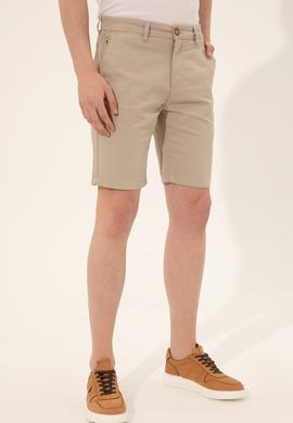 Erkek Haki Dokuma Şort - 50246140024