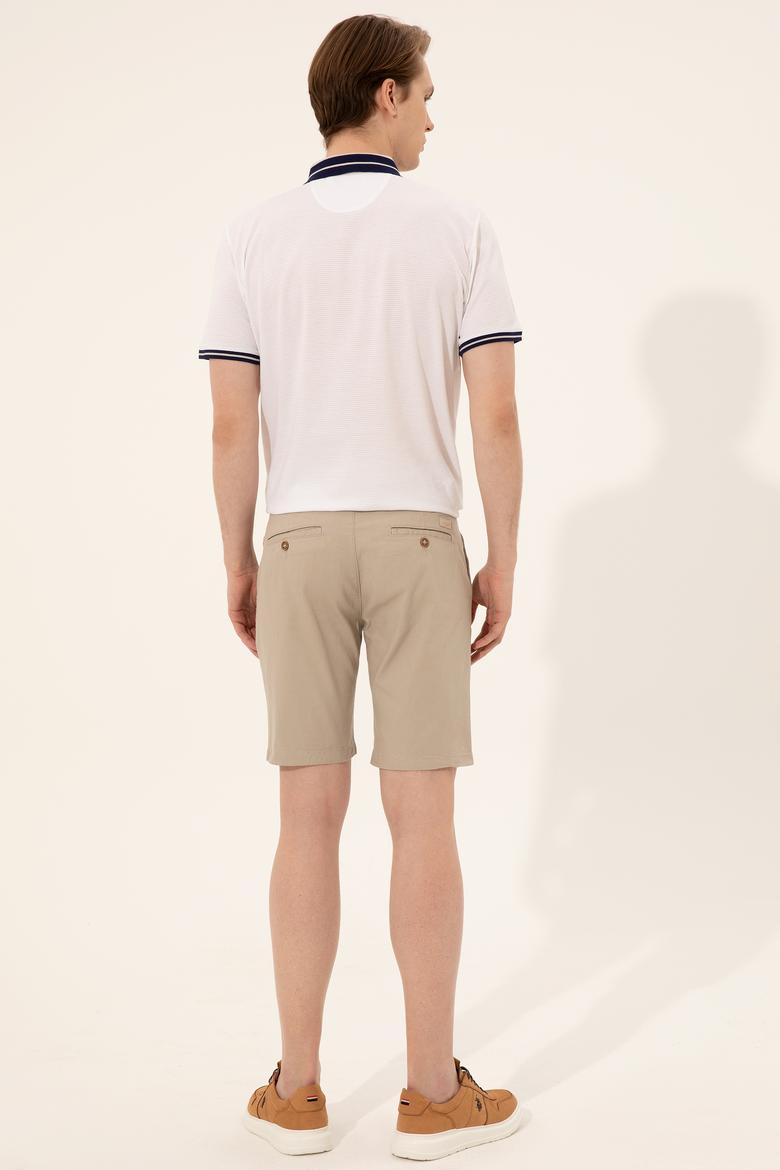 Erkek Haki Dokuma Şort - 50246140024
