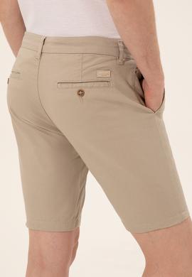 Erkek Haki Dokuma Şort - 50246140024