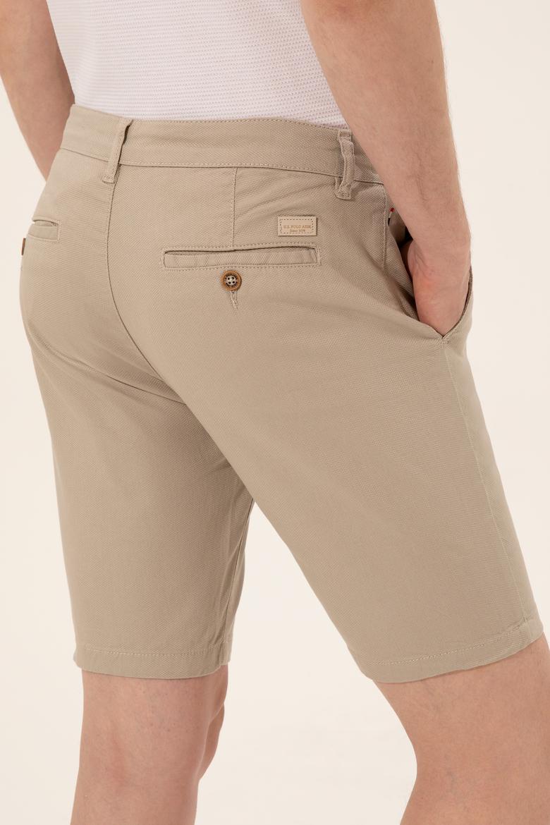 Erkek Haki Dokuma Şort - 50246140024