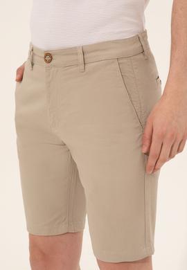 Erkek Haki Dokuma Şort - 50246140024