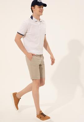 Erkek Haki Dokuma Şort - 50246140024