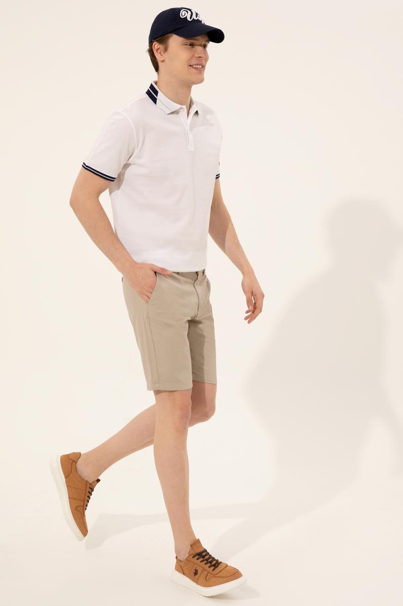 Erkek Haki Dokuma Şort