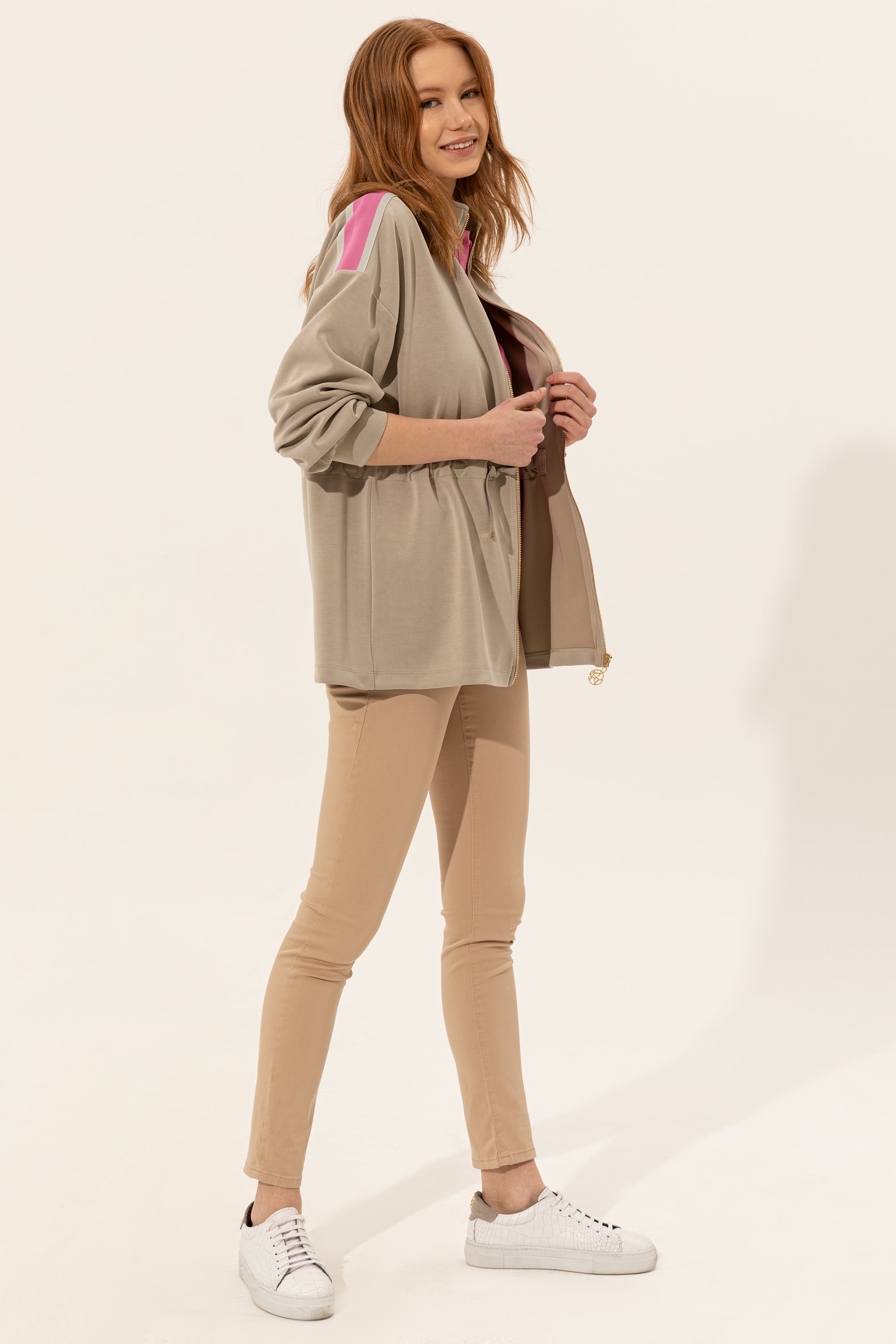 Kadın Haki Sweatshirt - Image 3