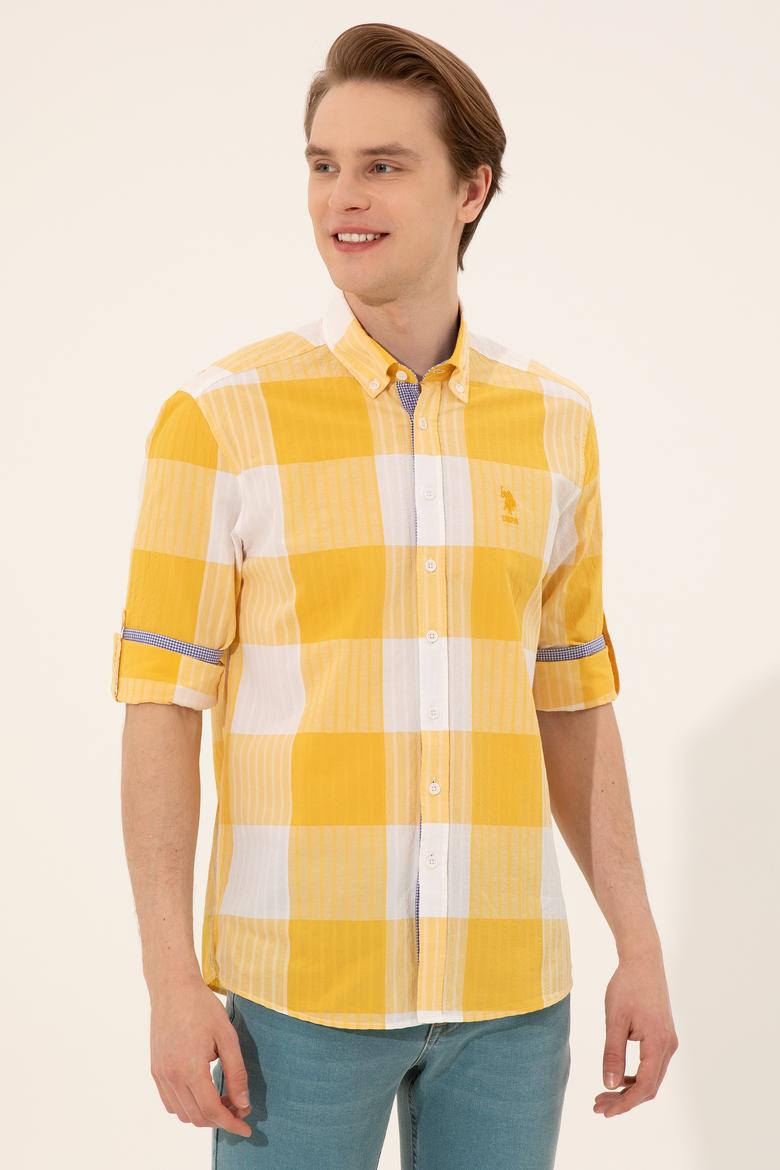 Erkek Safran Uzun Kollu Gömlek - 50248204016