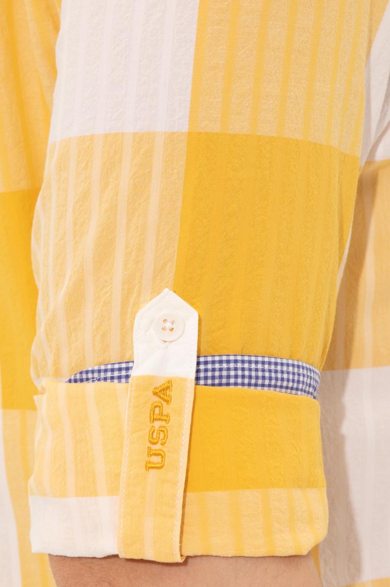 Erkek Safran Uzun Kollu Gömlek