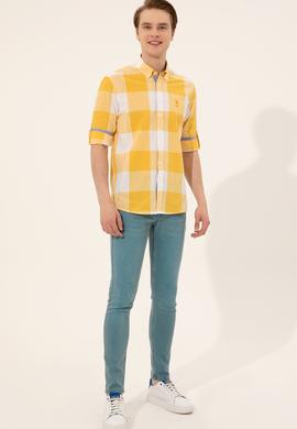 Erkek Safran Uzun Kollu Gömlek - 50248204016