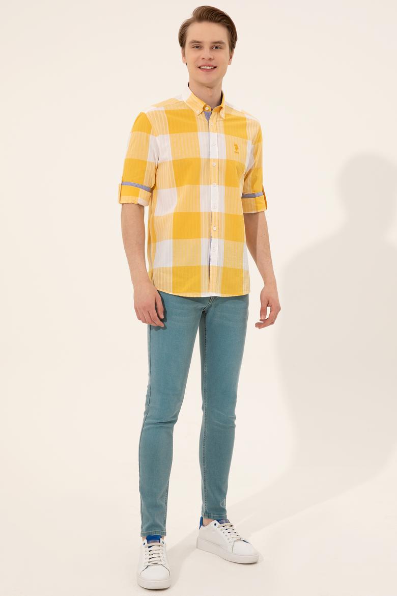 Erkek Safran Uzun Kollu Gömlek - 50248204016