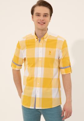 Erkek Safran Uzun Kollu Gömlek - 50248204016