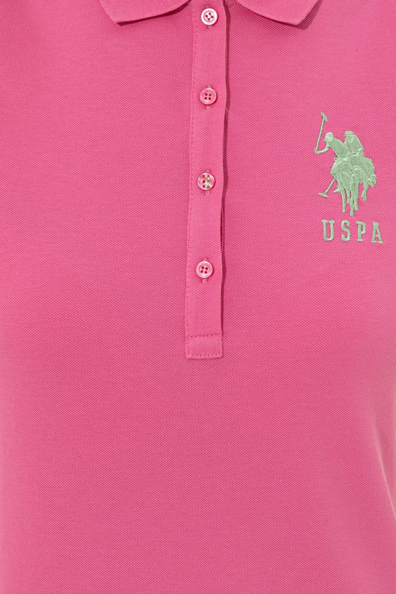 Kadın Pembe Basic Polo Yaka Tişört - 50248991064