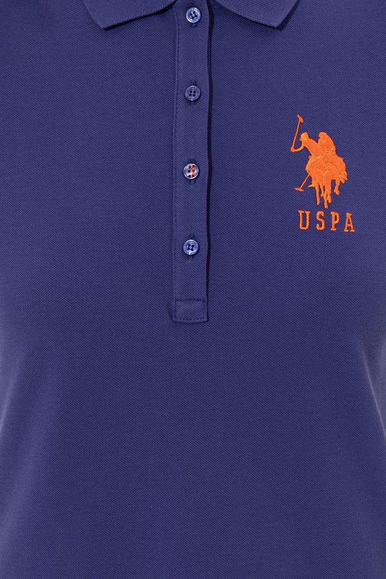 Kadın Mavi Basic Polo Yaka Tişört - 50248991130