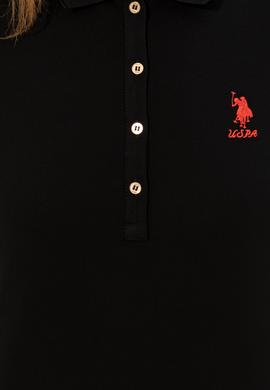 Kadın Siyah Basic Polo Yaka Tişört - 50246287047