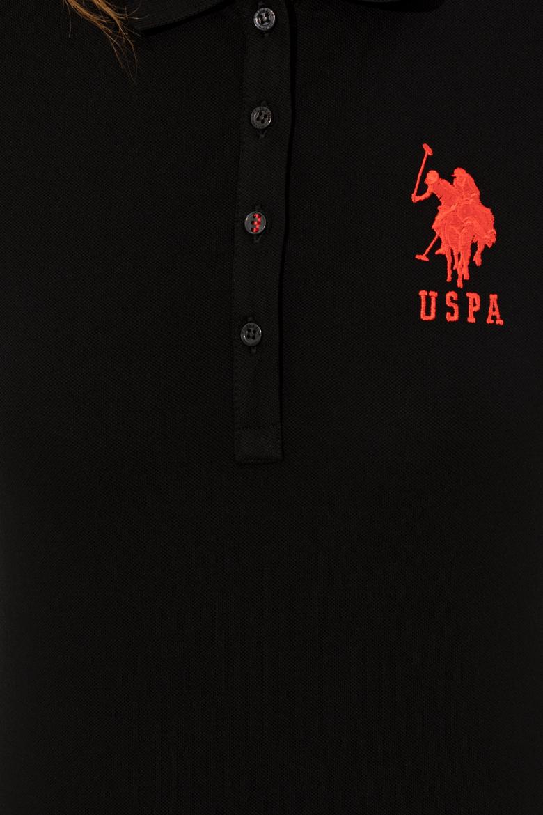Kadın Siyah Basic Polo Yaka Tişört - 50248991069