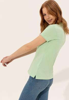 Kadın Mint Basic Polo Yaka Tişört - 50248991089