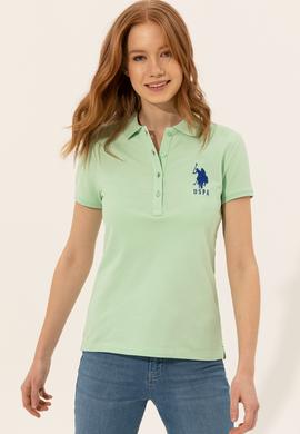 Kadın Mint Basic Polo Yaka Tişört - 50248991089
