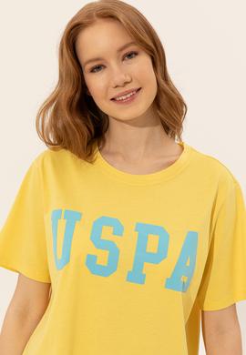 Kadın Açık Sarı Bisiklet Yaka Tişört - 50249001088