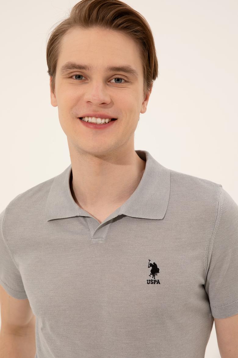 Erkek Açık Gri Triko Kazak - 50254495010