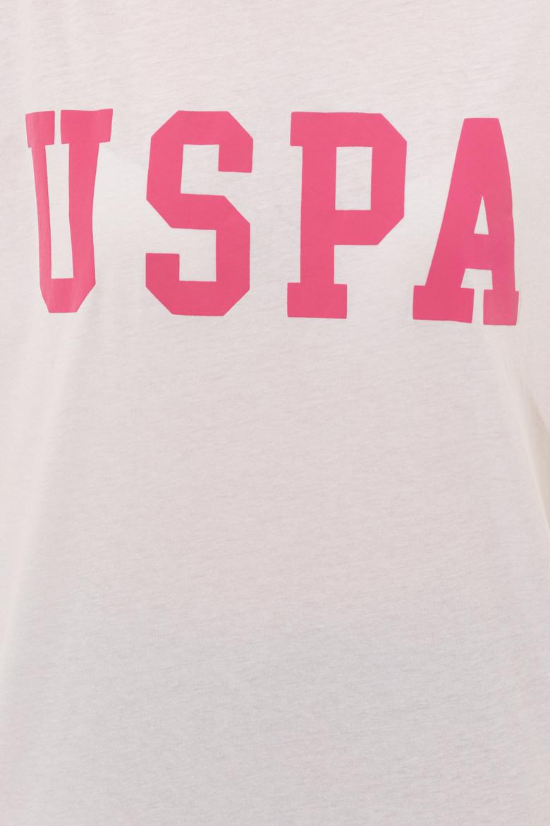 Kadın Beyaz Bisiklet Yaka Tişört - 50249001002