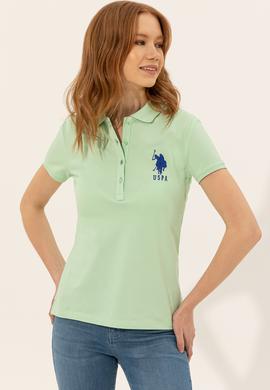 Kadın Mint Basic Polo Yaka Tişört - 50248991089