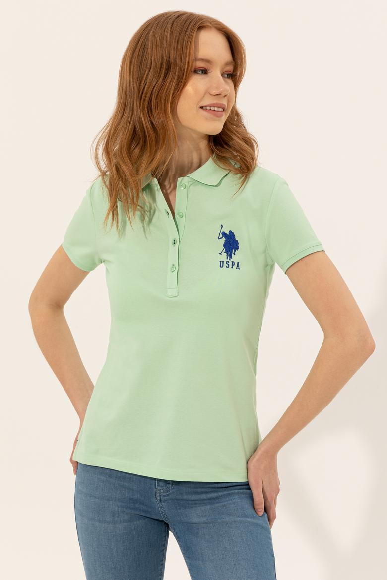 Kadın Mint Basic Polo Yaka Tişört - 50248991089