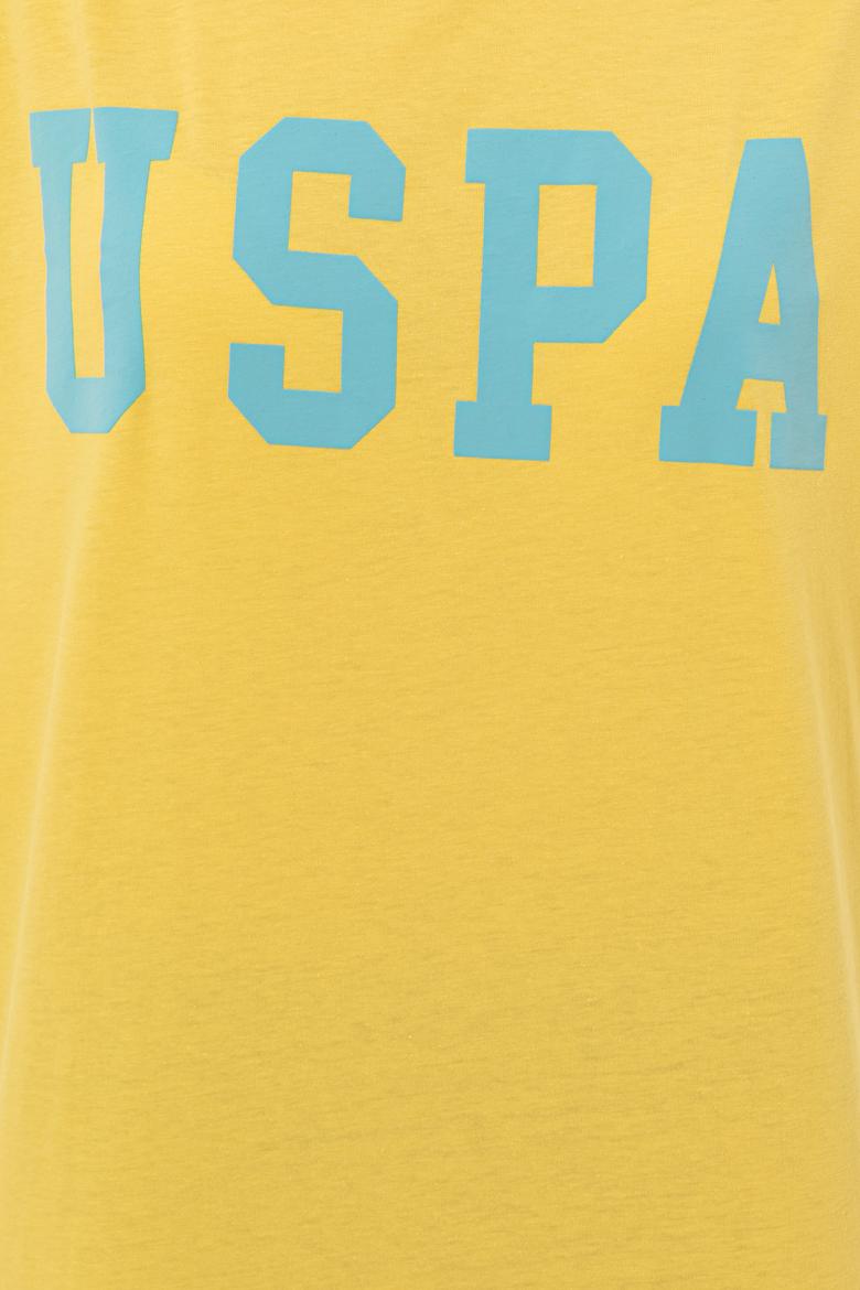 Kadın Açık Sarı Bisiklet Yaka Tişört - 50249001088