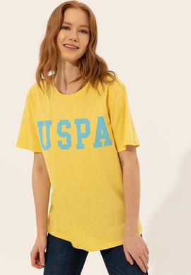 Kadın Açık Sarı Bisiklet Yaka Tişört - 50249001088