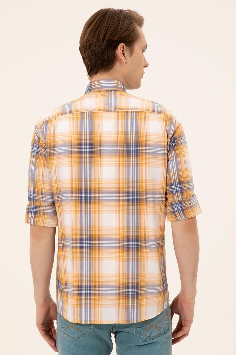 Erkek Turuncu Uzun Kollu Gömlek - 50249654007