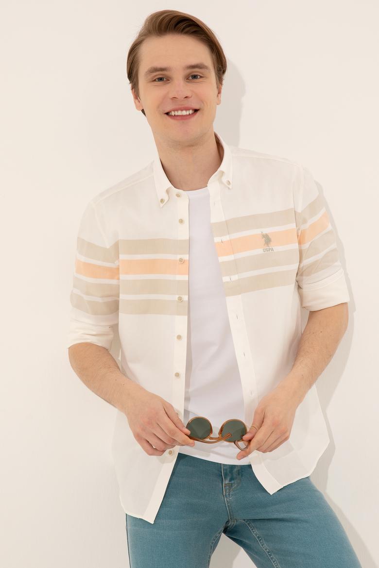 Erkek Turuncu Uzun Kollu Gömlek - 50246189007