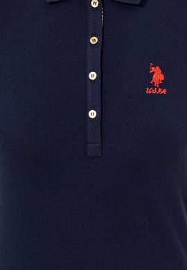 Kadın Lacivert Basic Polo Yaka Tişört - 50246287010